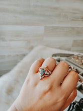 Load image into Gallery viewer, Ruthie Moss Agate Rose Gold 3PC Ring Set
