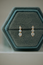 Load image into Gallery viewer, Aelia 3-Stone Gold Earrings