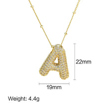 Load image into Gallery viewer, Mila Bubble Rhinestone Initial Necklace