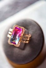 Load image into Gallery viewer, Demi Watermelon Crystal Rose Gold Ring