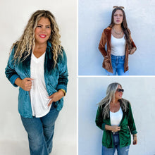 Load image into Gallery viewer, PREORDER: Velvet Blazer in Three Colors