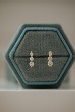 Load image into Gallery viewer, Aelia 3-Stone Gold Earrings