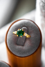 Load image into Gallery viewer, Mia Emerald Hexagon Cut Gold Ring