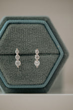 Load image into Gallery viewer, Aelia 3-Stone Silver Stud Earrings