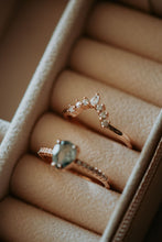 Load image into Gallery viewer, Vienna Moss Agate Rose Gold Ring Set