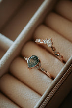 Load image into Gallery viewer, Annie Moss Agate Rose Gold 2PC Ring Set