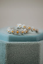 Load image into Gallery viewer, Florabel Daisy Silver Hoop Earrings