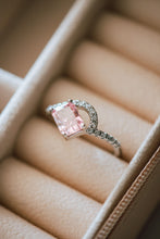 Load image into Gallery viewer, Astrid Radiant Cut Pink Gemstone Sterling Silver Ring