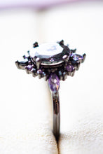 Load image into Gallery viewer, Devon Purple Amethyst Black Ring