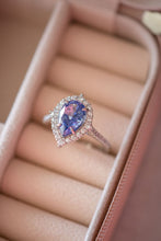 Load image into Gallery viewer, Emory Tanzanite Pear Cut Sterling Silver Ring