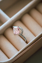 Load image into Gallery viewer, Astrid Radiant Cut Pink Gemstone Sterling Silver Ring