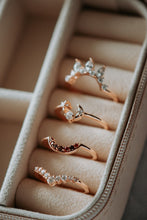 Load image into Gallery viewer, Brynn 4PC Garnet Zircon Rose Gold Ring Set