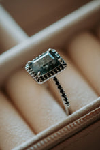 Load image into Gallery viewer, Bonnie Black Spinel Moss Agate Sterling Silver Ring