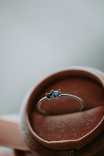 Load image into Gallery viewer, I’m Yours Mini Tourmaline Gems Round Cut Sterling Silver Ring Rhodium Plating