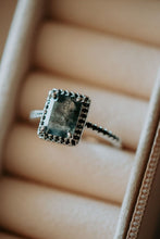 Load image into Gallery viewer, Bonnie Black Spinel Moss Agate Sterling Silver Ring