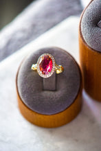 Load image into Gallery viewer, Alani Oval Cut Red Gemstone Gold Ring