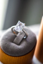 Load image into Gallery viewer, Wren Emerald Cut Sterling Silver Ring