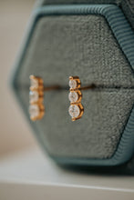 Load image into Gallery viewer, Aelia 3-Stone Gold Earrings