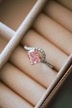 Load image into Gallery viewer, Astrid Radiant Cut Pink Gemstone Sterling Silver Ring
