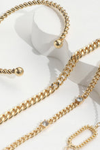 Load image into Gallery viewer, Gold 4 Piece Bracelet Set