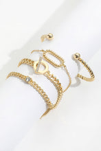 Load image into Gallery viewer, Gold 4 Piece Bracelet Set
