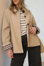 Load image into Gallery viewer, Plaid Lined Collar Trench