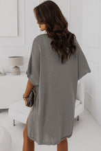 Load image into Gallery viewer, Gray Dolman Half Sleeve Pocketed Long Cardigan