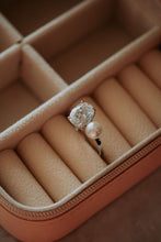 Load image into Gallery viewer, Lana Oval Cut Cubic Zirconia and Pearl Sterling Silver Ring