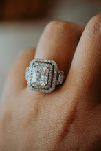 Load image into Gallery viewer, Xanthe Cushion Cut Silver Ring