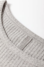 Load image into Gallery viewer, Gray Waffle Oversized Shorts + Tee Set
