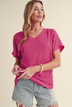 Load image into Gallery viewer, Crinkled V Neck Tee