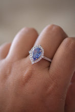 Load image into Gallery viewer, Emory Tanzanite Pear Cut Sterling Silver Ring