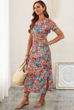 Load image into Gallery viewer, Multicolor Floral Print Zipped Flip Flop Sandals