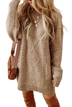 Load image into Gallery viewer, Cable Knit Sweater Dresses