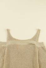 Load image into Gallery viewer, White Dew Shoulder Knitted Sweater