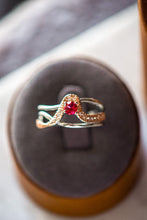 Load image into Gallery viewer, Cora Pink Gemstone Two-Toned Silver Ring