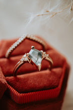 Load image into Gallery viewer, Marina Moss Agate 2PC Rose Gold Ring Set