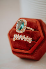 Load image into Gallery viewer, Clio Blue Topaz 2PC Ring Set