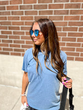 Load image into Gallery viewer, Better Than Your Basic Tee | Steel Blue Mineral Wash Short Sleeve Boyfriend Tee