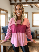 Load image into Gallery viewer, Colorblock Striped Top