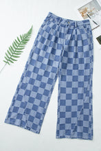 Load image into Gallery viewer, Checkered Wide Leg Jeans