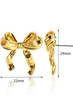 Load image into Gallery viewer, Gold Bow Stud Earrings