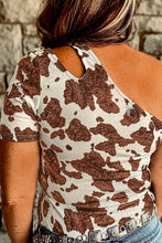 Load image into Gallery viewer, White Western Cow Spots Short Sleeve T-shirt