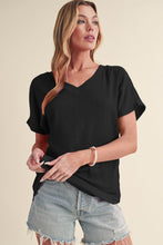 Load image into Gallery viewer, Crinkled V Neck Tee