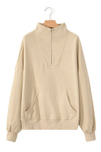 Load image into Gallery viewer, Quarter Zip Pocket Sweatshirt
