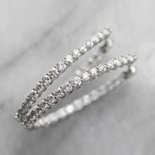 Load image into Gallery viewer, Daisy Oval Micro Paved CZ Earrings