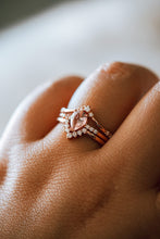 Load image into Gallery viewer, Taryn Morganite Rose Gold 3PC Ring Set