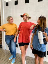 Load image into Gallery viewer, Better Than Your Basic Tee | HONEY Mineral Wash Short Sleeve Boyfriend Tee