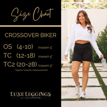 Load image into Gallery viewer, Julia Rose The Caleigh charcoal crossover 5-inch biker shorts high-waisted women’s shorts