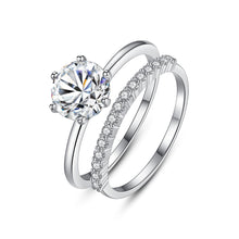 Load image into Gallery viewer, Reina 2PC Sterling Silver Ring Set